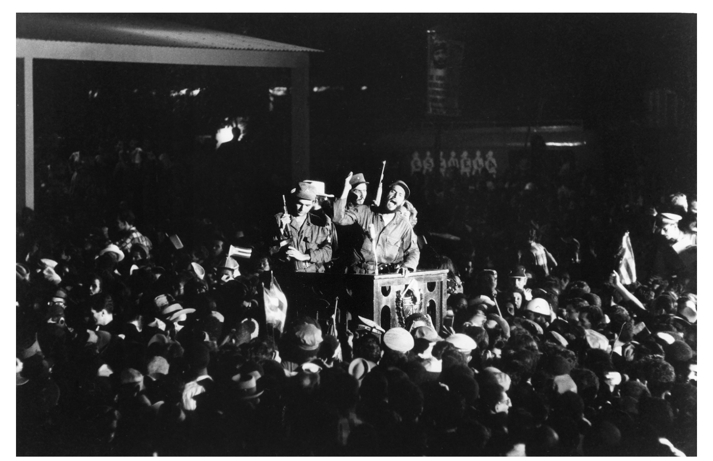 Fidel Castro discursa em Havana em janeiro de 1959
